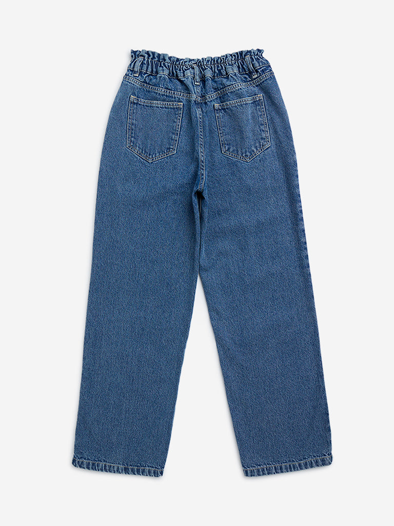 Y&F Kids Blue Straight - Fit High - Rise Jeans