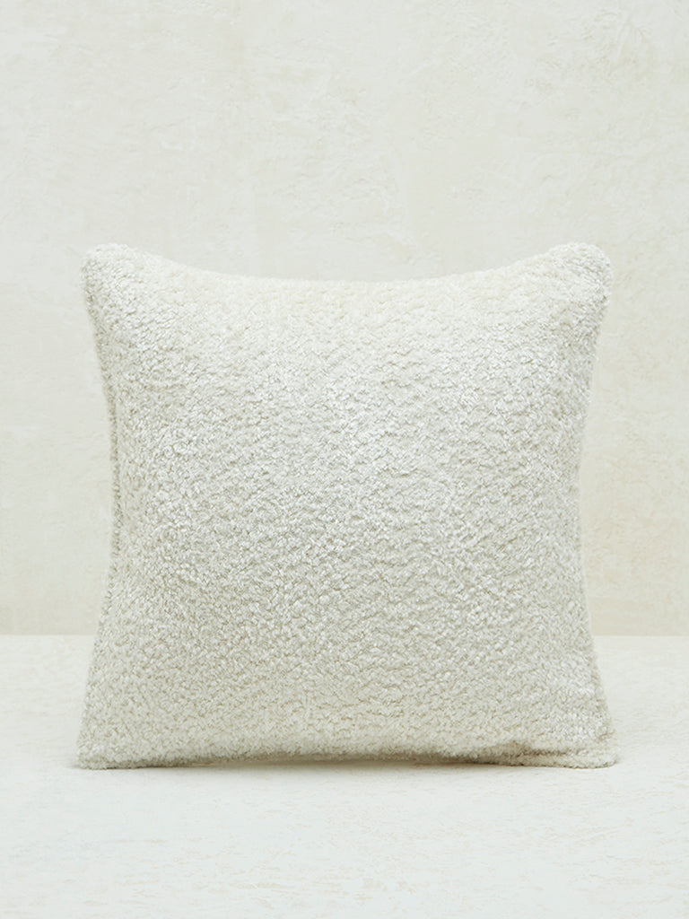 White chenille pillow cheap