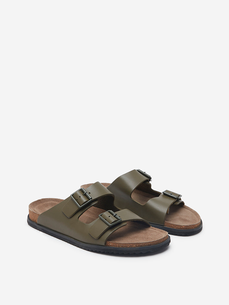 Buy SOLEPLAY Olive Slip-On Comfort Sandals from Westside