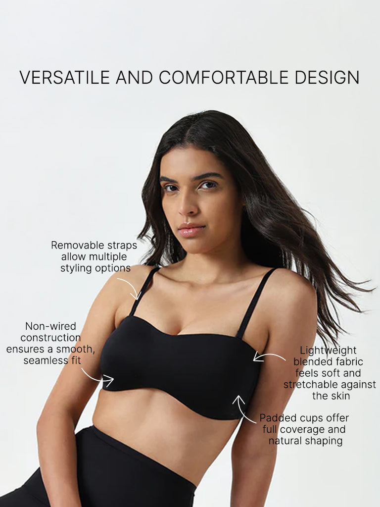 Wunderlove Black Non-Wired Padded Bra