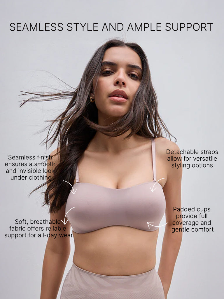 Wunderlove Dusty Pink Padded Cotton-Blend Bra