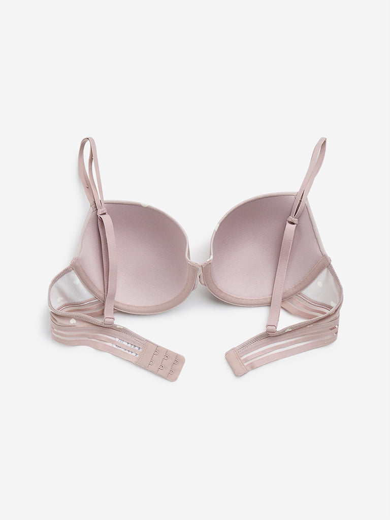 Wunderlove Ivory Printed Wired Bra - Pack of 2