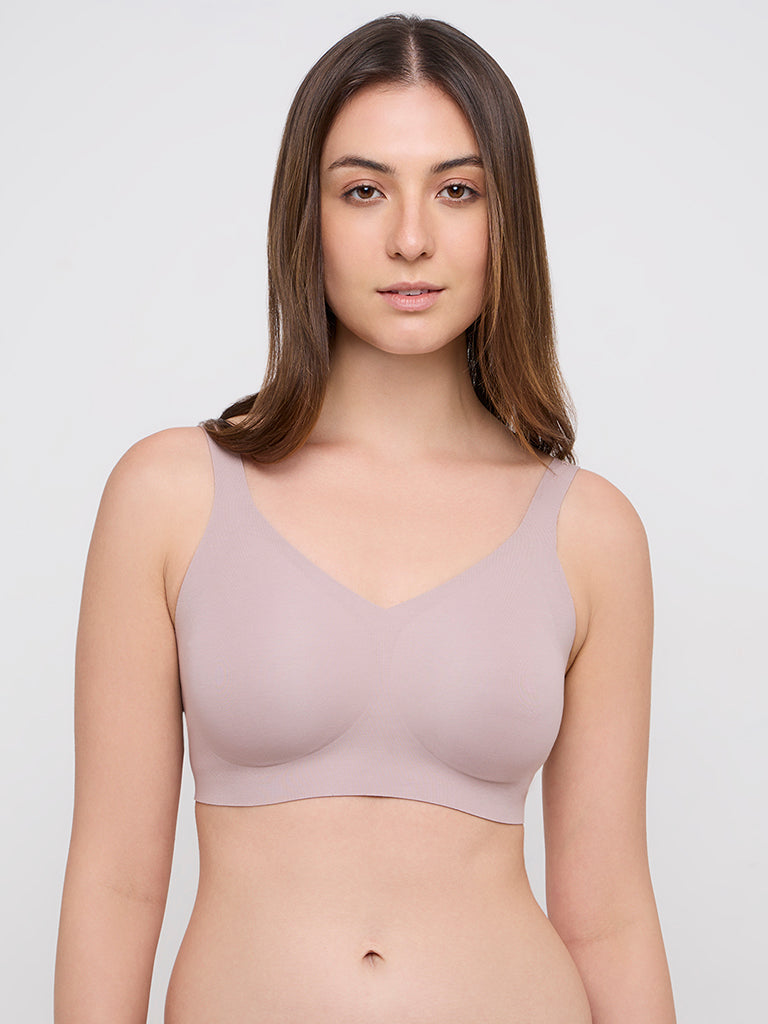 Wunderlove Light Taupe Invisible Cotton-Blend Bra