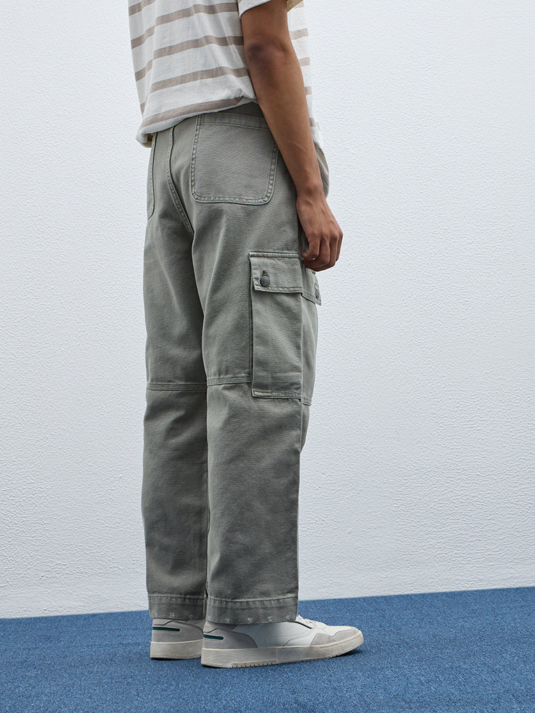 Nuon Sage Cargo-Style Relaxed-Fit Mid-Rise Jeans