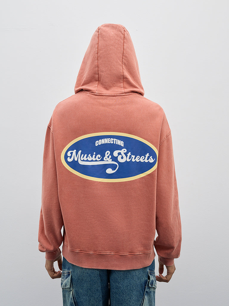 Nuon Rust Embroidered Relaxed-Fit Cotton Sweatshirt