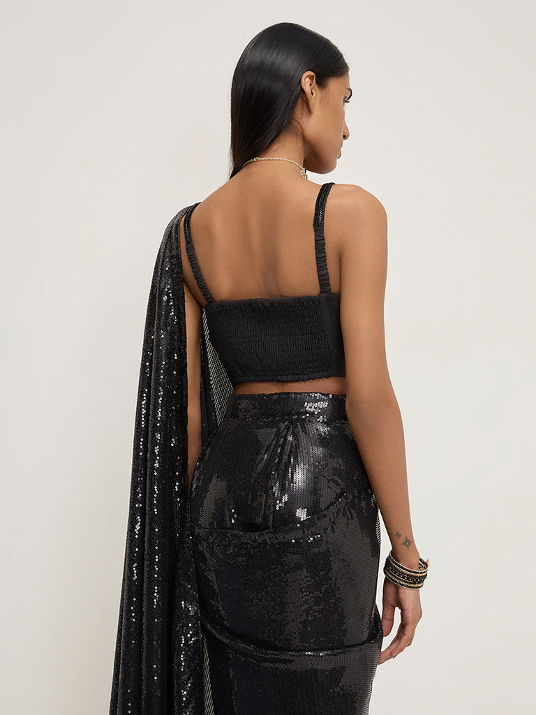 Vark Black Embellished Blouse