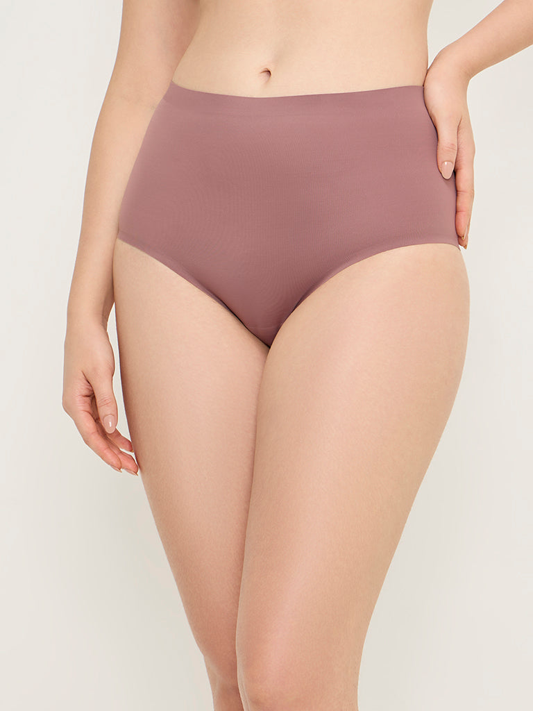 Wunderlove Mauve Invisible Flocked Briefs