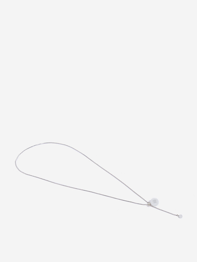 Westside Accessories Silver Pearl Pendant Chain