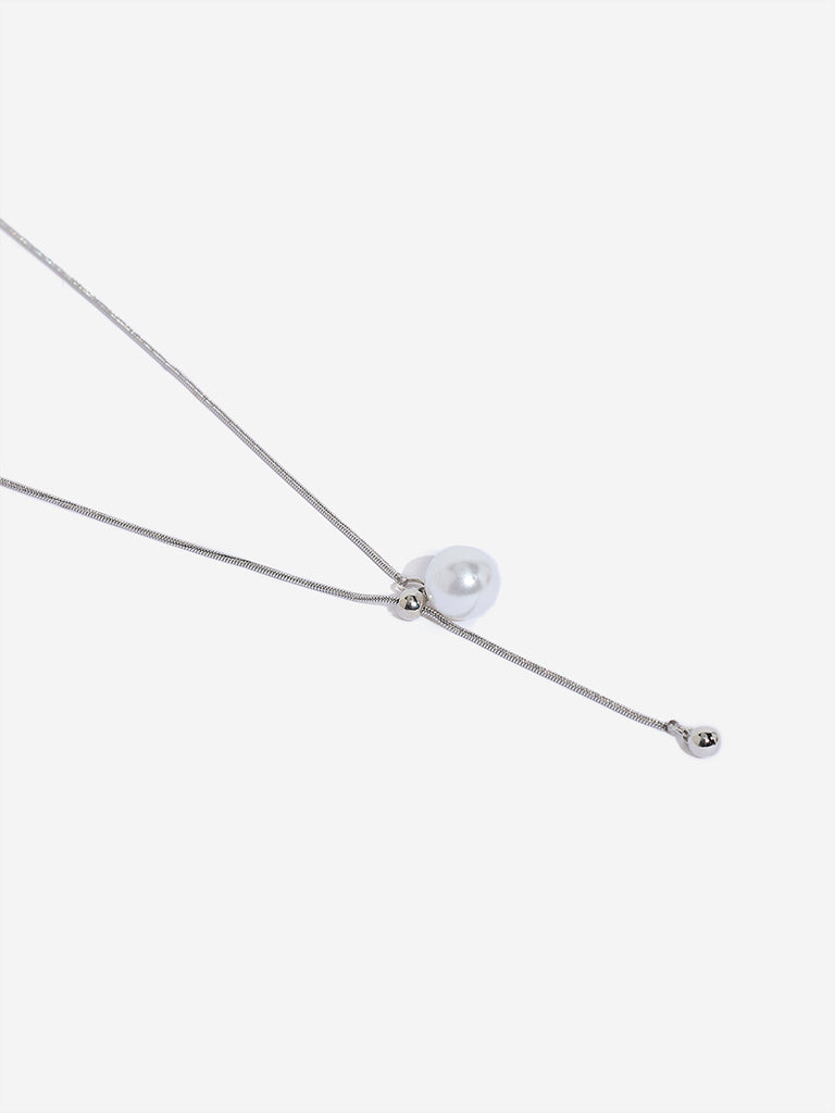 Westside Accessories Silver Pearl Pendant Chain