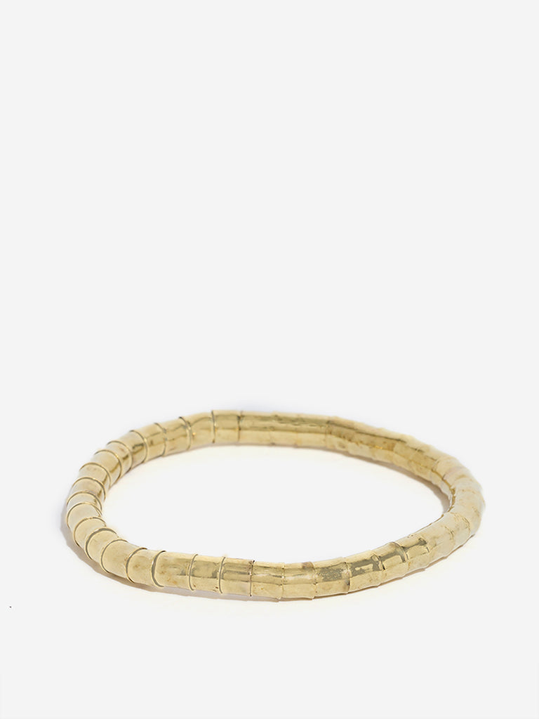 Westside Accessories Gold Cap Elasticated Two Layer Bracelet