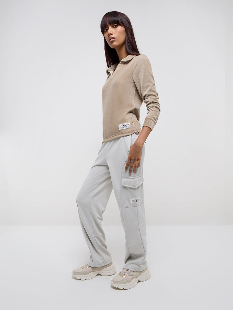 Cotton blend track pants sales