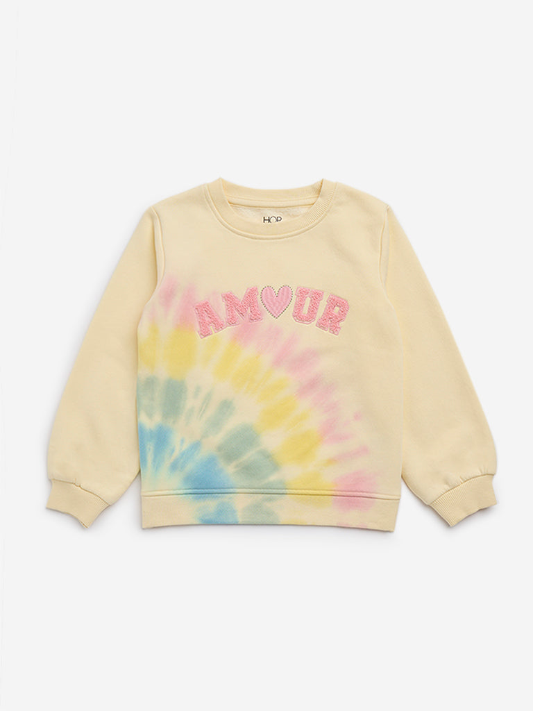 Yellow pink sweatshirt hotsell