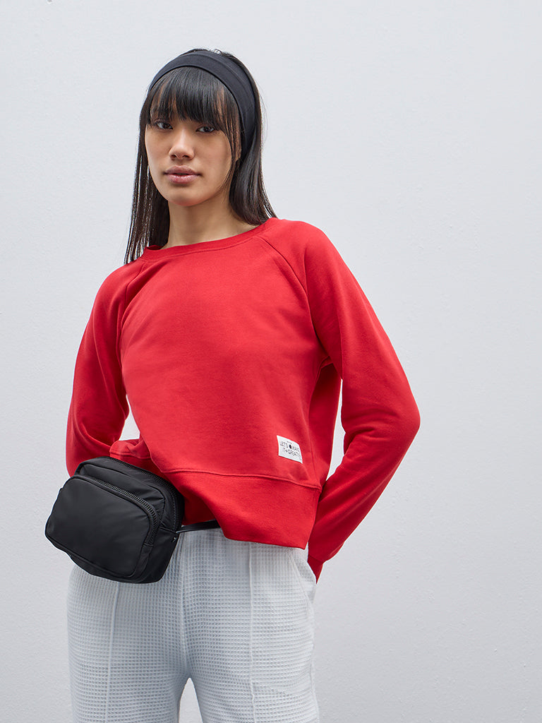 Studiofit Red Cotton Sweatshirt