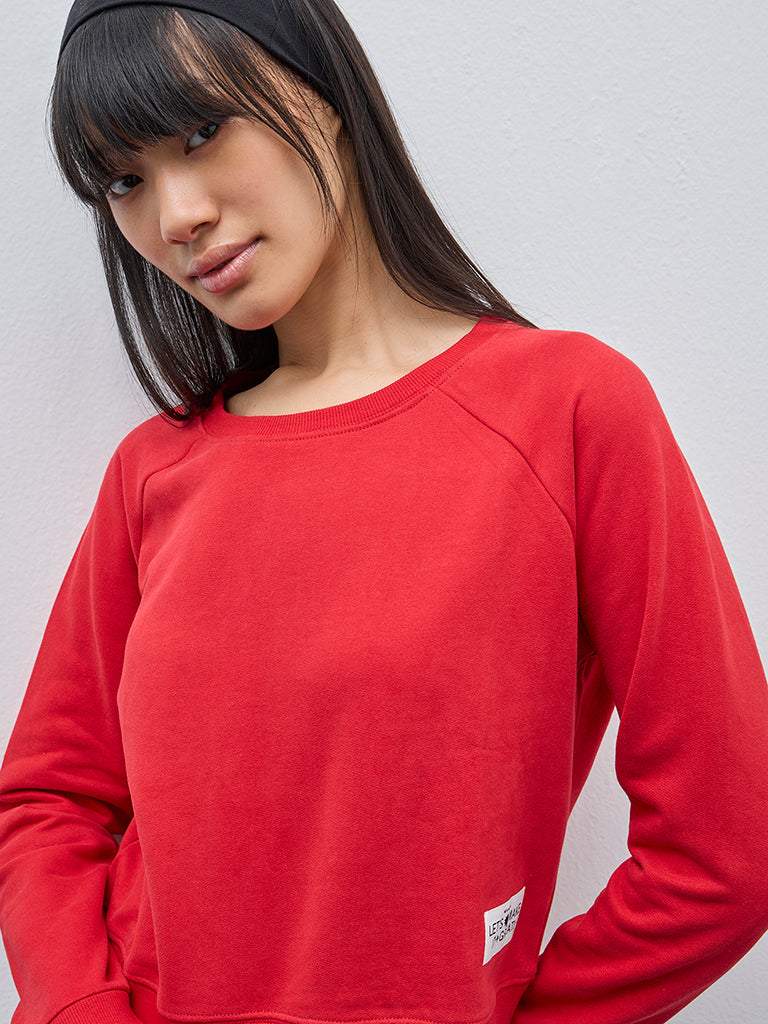 Studiofit Red Cotton Sweatshirt