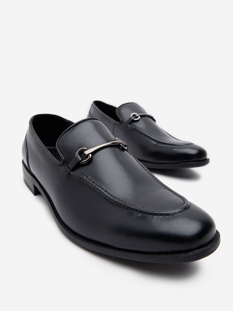 Westside SOLEPLAY Men's Black Slip-On Formal Shoes for Work Wear Zoomed View