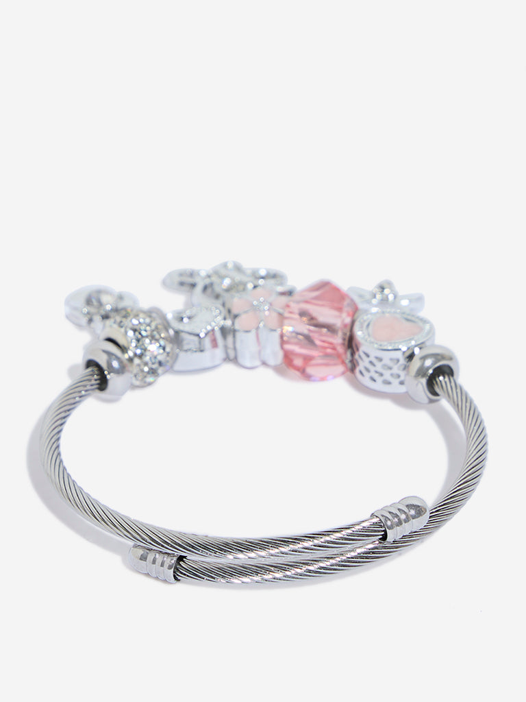 Westside Accessories Pink Charm Bracelet