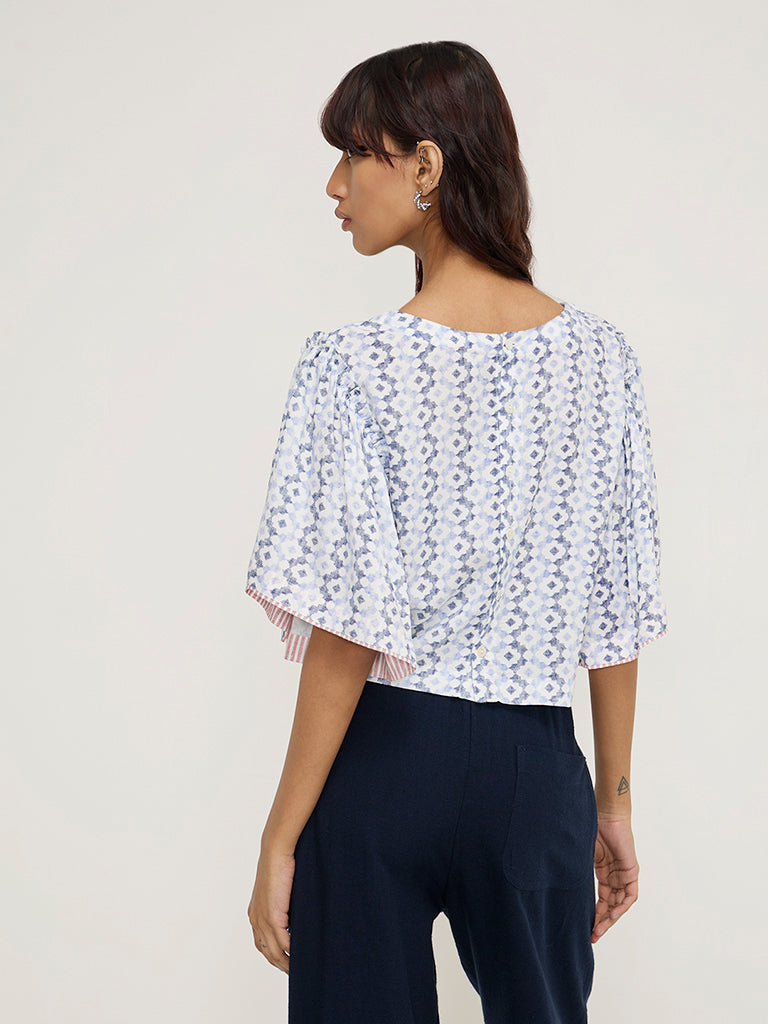 Bombay Paisley White Printed Top