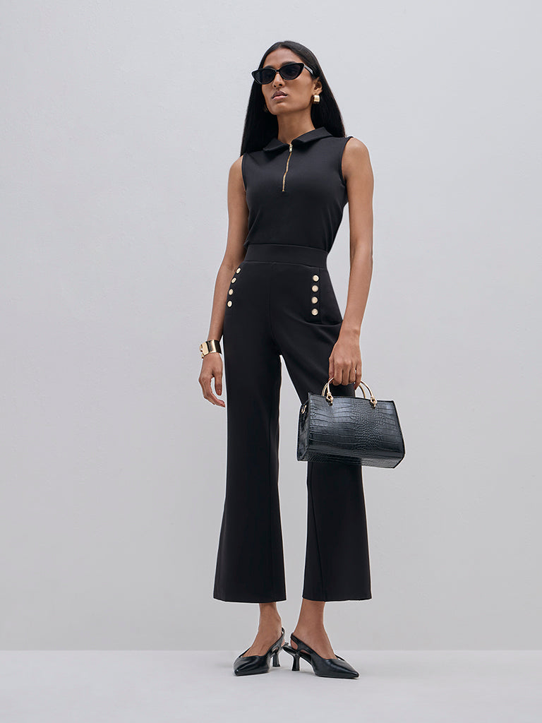 Wardrobe Black Collared Top