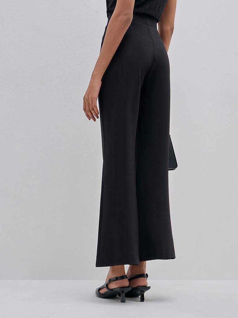 Wardrobe Black High-Rise Wide-Leg Trousers