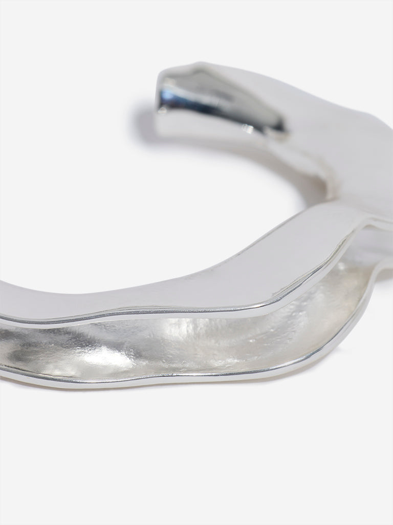 Westside Accessories Silver Molten Cuff Bracelets