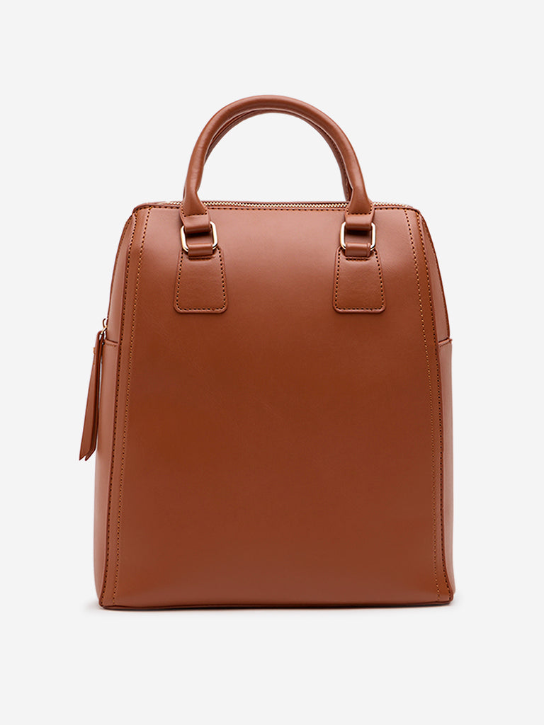 Westside Brown Solid Backpack