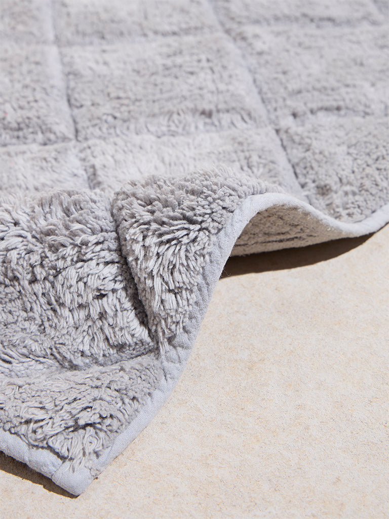 Westside Home Grey Diamond Design Bath Mat