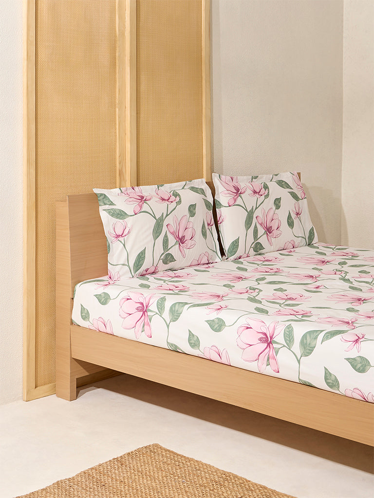 Westside Home Lilac Queen Bed Flat Sheet and Pillowcase Set