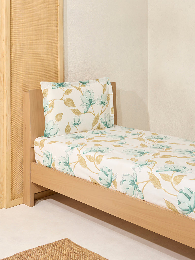 Westside Home Multicolour Single Bed Fitted Sheet and Pillowcase Set