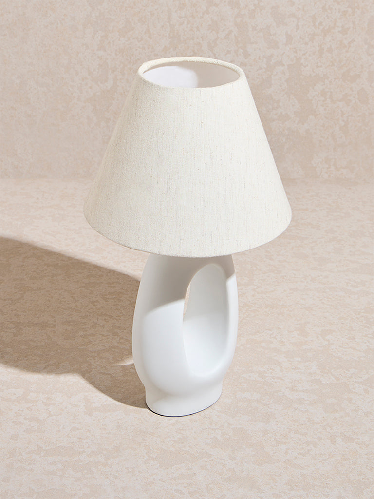 Westside Home White Oval Marble Lamp