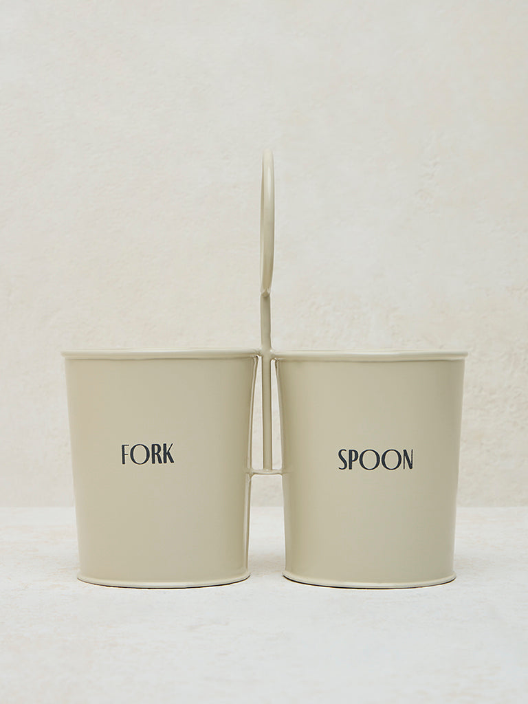 Westside Home Off-White Cutlery Holder