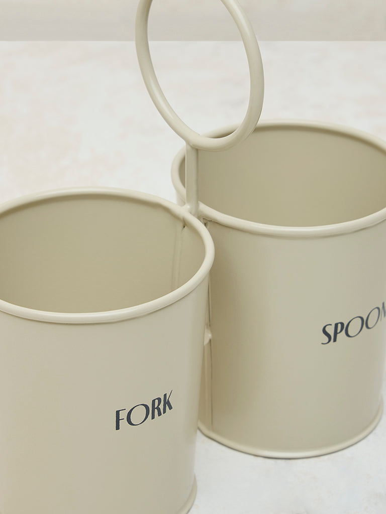 Westside Home Off-White Cutlery Holder