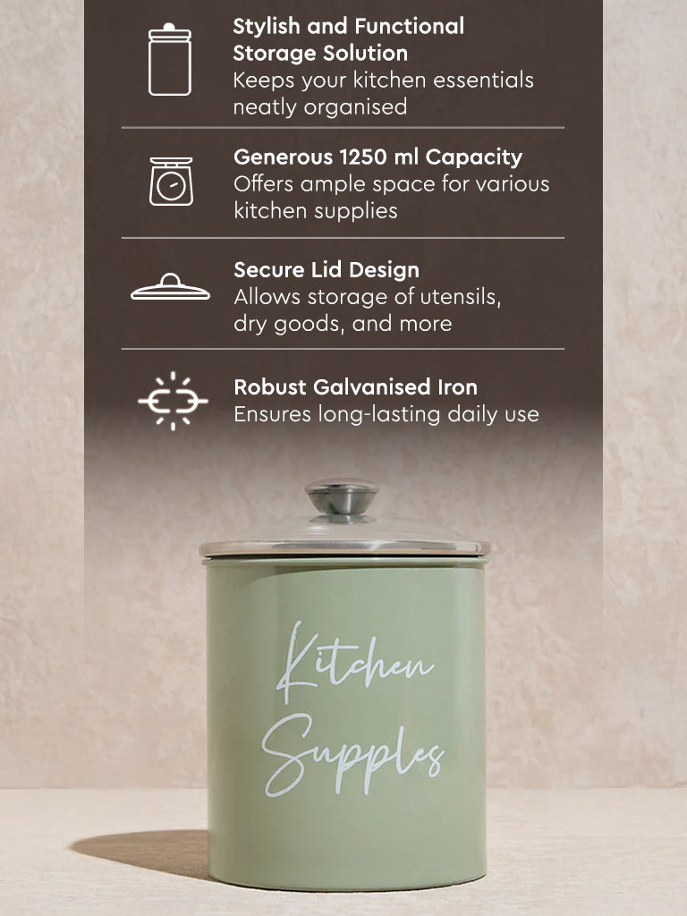 Westside Home Mint Kitchen Supplies Container with Lid