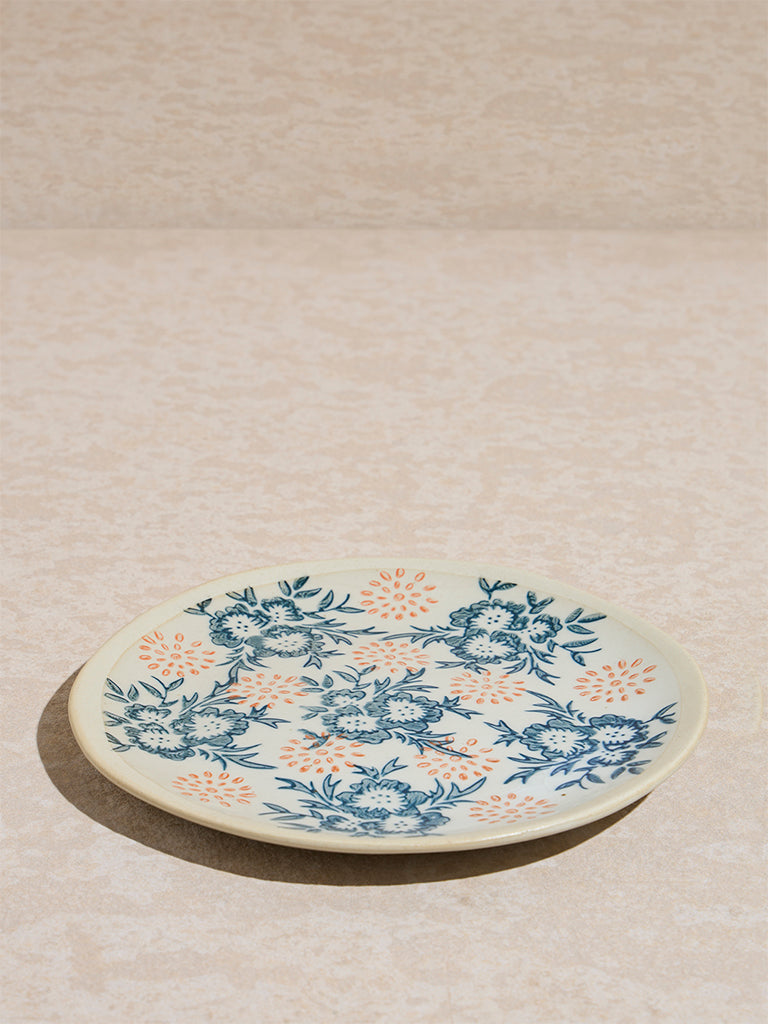 Westside Home Blue Floral Detailed Side Plate