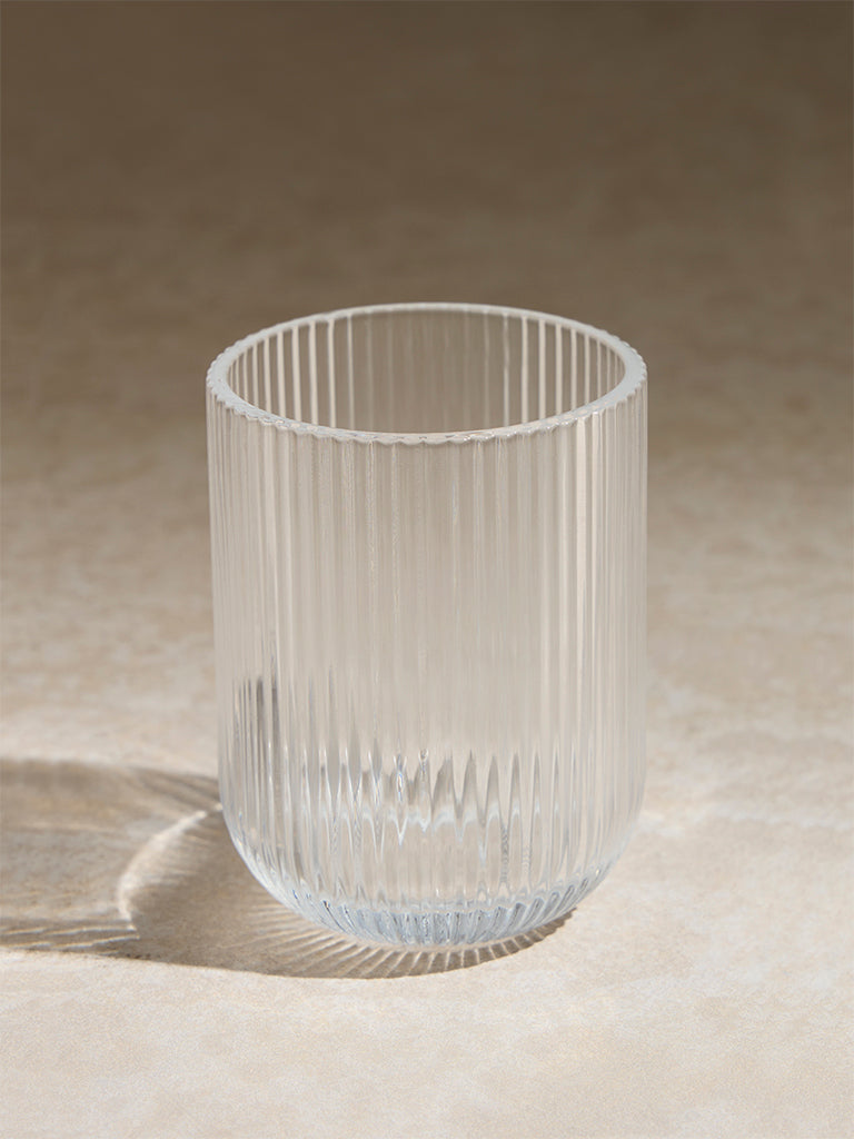 Westside Home Clear Ribbed-Textured Water Glass