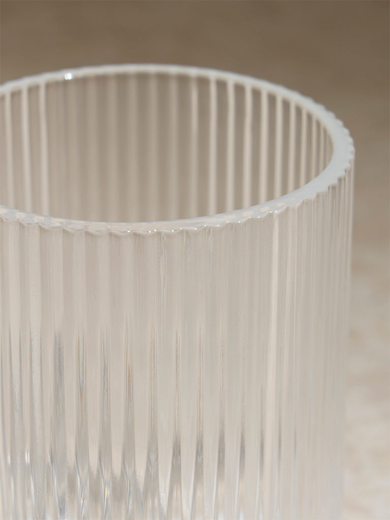 Westside Home Clear Ribbed-Textured Water Glass