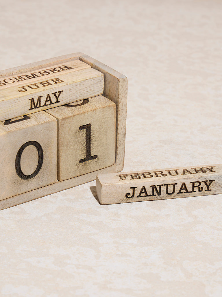 Westside Home Beige Desk Calendar