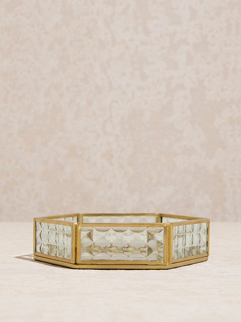 Westside Home Clear Glass Trinket Tray