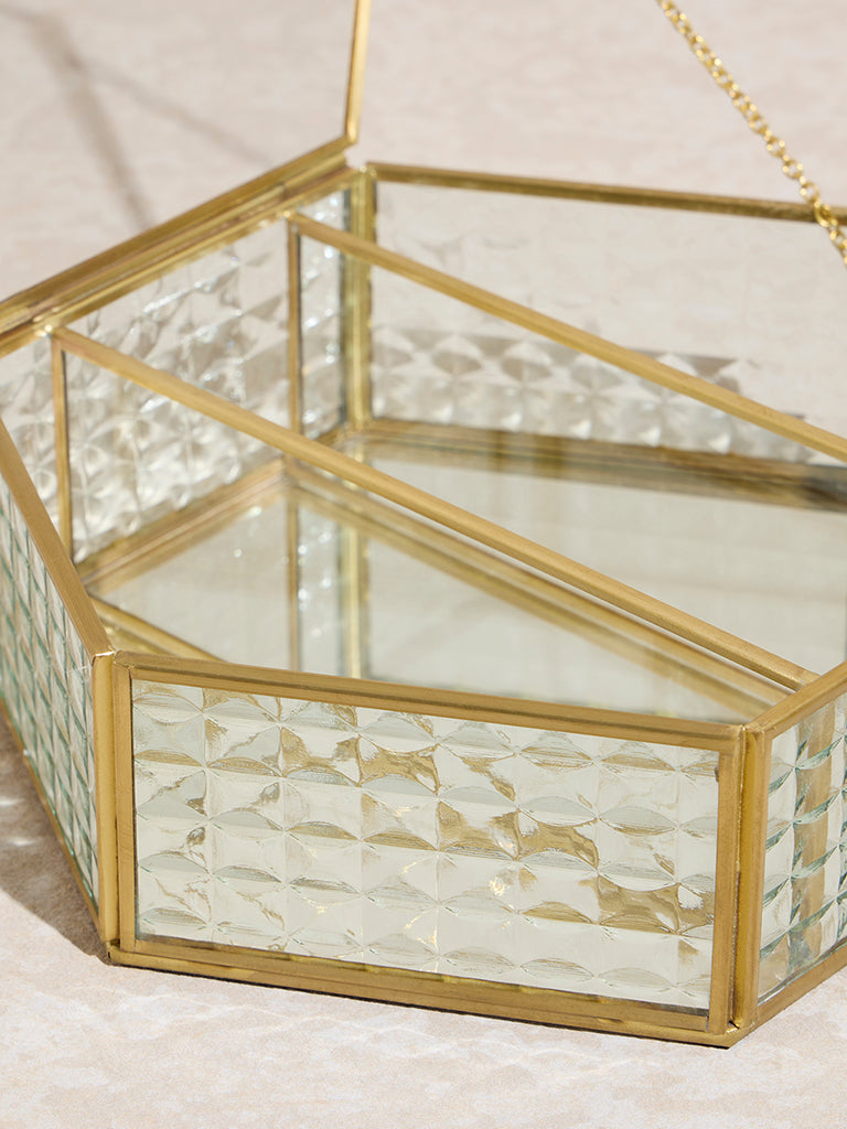 Westside Home Clear Glass Jewellery Box