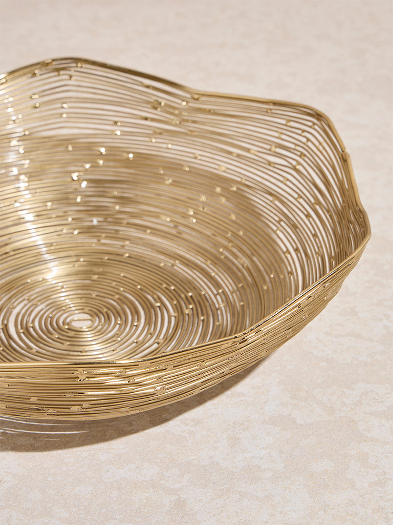 Westside Home Gold Wired Decorative Bowl
