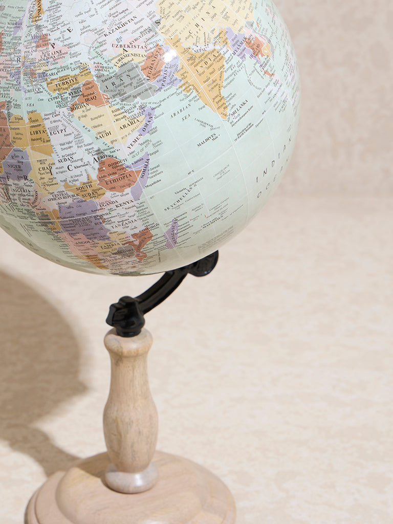 Westside Home Mint Wooden Globe Decorative Object