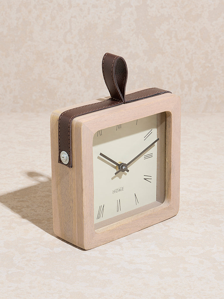 Westside Home Beige Wooden Clock