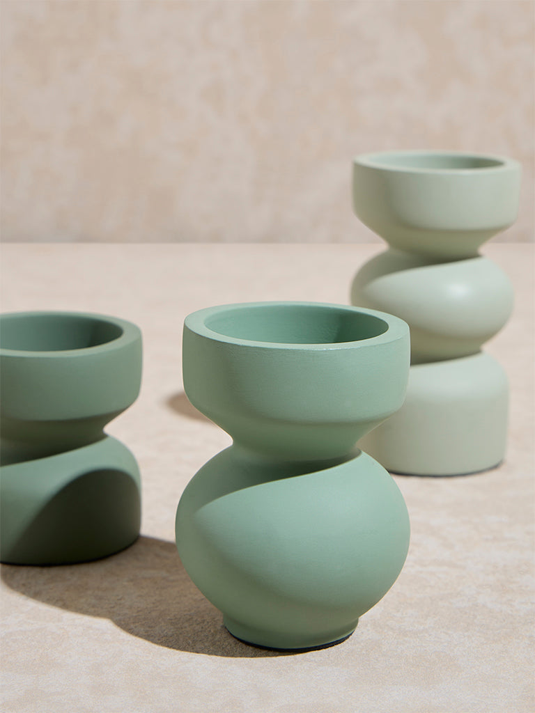 Westside Home Green Tealight Candle Holder (Set of 3)