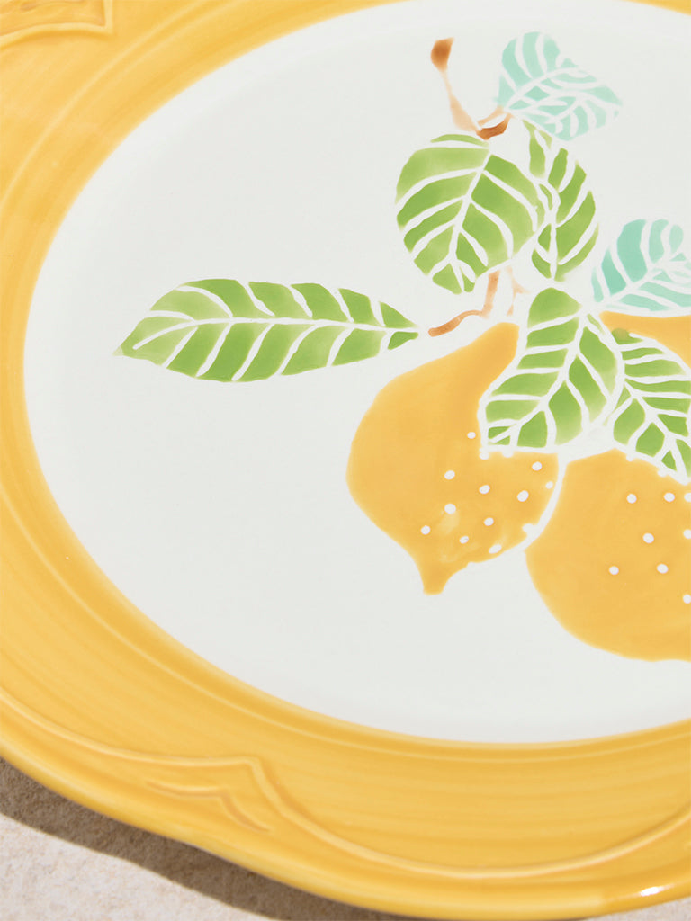 Westside Home Yellow Lemon Design Plate