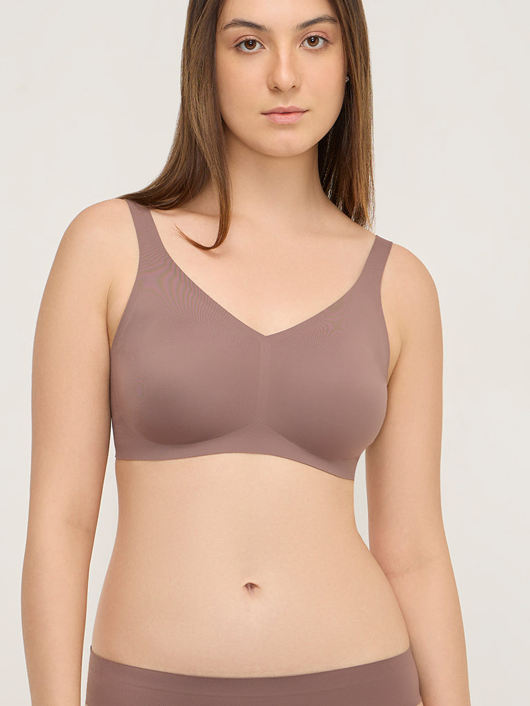 Wunderlove Brown Invisible Full Coverage Padded Bra