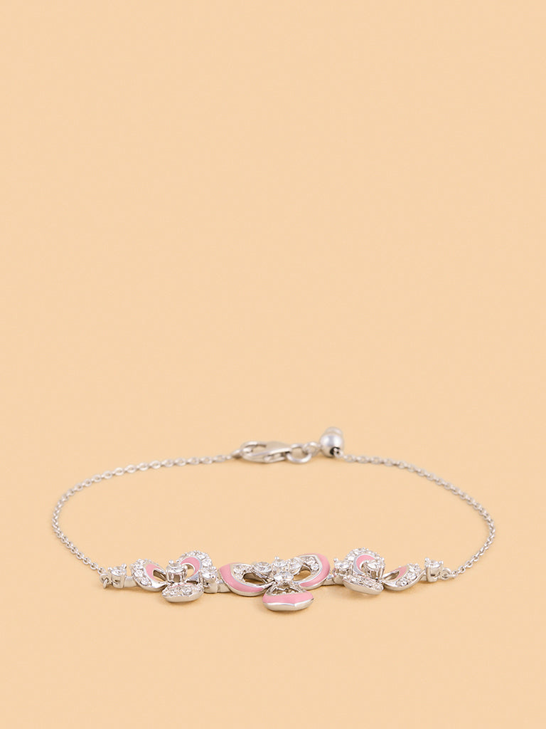 Westside X Pome Trio Pink Floral Lab Diamond Chain Bracelet