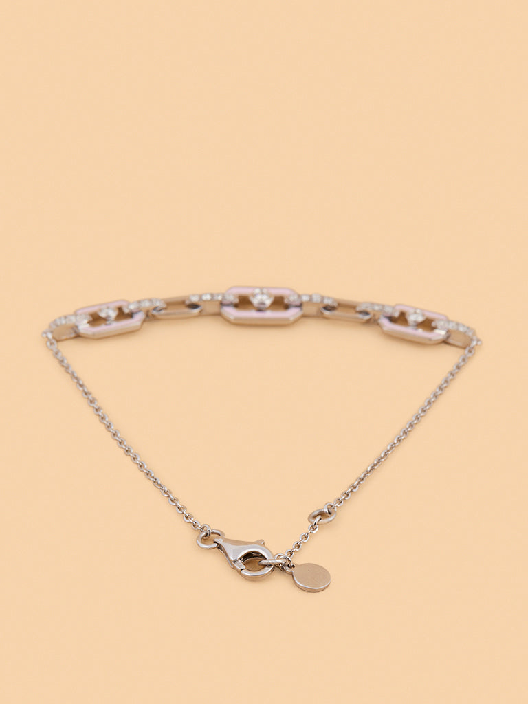 Westside X Pome Elegant Lab Diamond Bracelet with Pink Accents