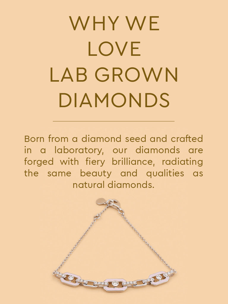 Westside X Pome Elegant Lab Diamond Bracelet with Pink Accents