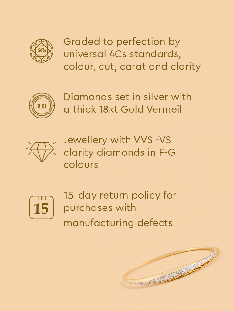 Timeless Lab Diamond Bangle Bracelet