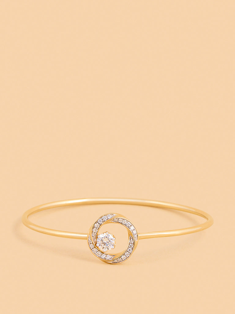 Westside X Pome Infinity Solitaire Lab Diamond Bangle Bracelet