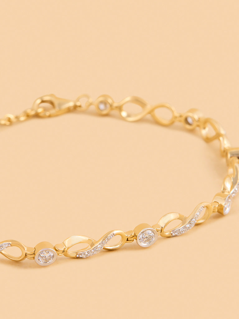 Westside X Pome Infinity Link Solitaire Lab Diamond Bracelet